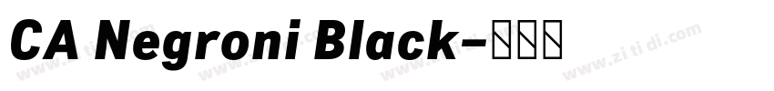 CA Negroni Black字体转换